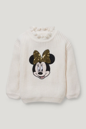 Creme White C&A Minnie Mouse Girls' Jumper | ENACT-2174