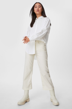 Creme White C&A Wide Leg Women's Jeans | GWNIL-7942