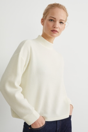 Creme White C&A Women's Sweatshirts | BMYRG-4637