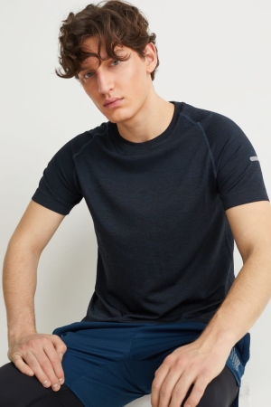 Dark Blue C&A Active Men's Top | ECQYW-1932