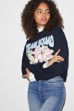 Dark Blue C&A Clockhouse Care Bears Women's Sweatshirts | LIGSP-2043