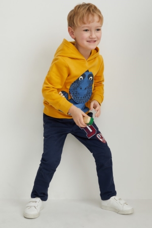 Dark Blue C&A Dinosaur Slim Fit Boys' Trousers | SIKYT-5416