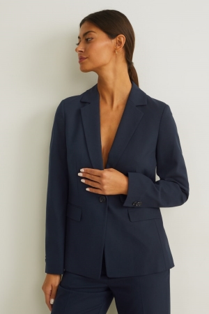 Dark Blue C&A Fitted Recycled Women's Blazers | TXZGK-9412