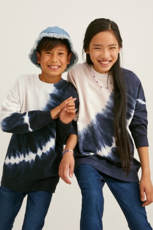 Dark Blue C&A Girls' Sweatshirts | KOQZV-5647