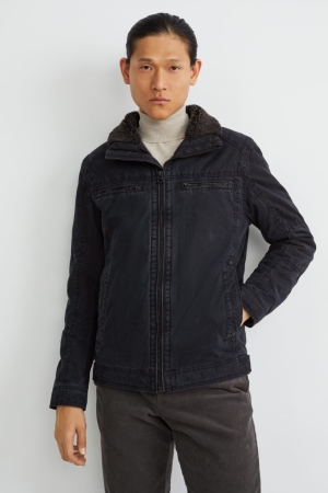 Dark Blue C&A Jacke Men's Jackets | GCQYU-5642