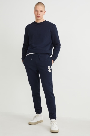 Dark Blue C&A Joggers Men's Trousers | BFZYU-1264