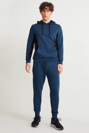 Dark Blue C&A Joggers Men's Trousers | FOQDC-6038