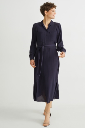 Dark Blue C&A Lenzing™ Ecovero™ Women's Dress | KXUCM-1079