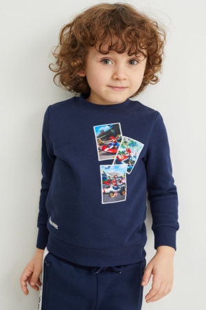 Dark Blue C&A Mario Kart Girls' Sweatshirts | NSZJB-2564