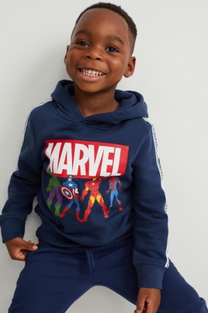 Dark Blue C&A Marvel Girls' Hoodie | TQMGX-1032