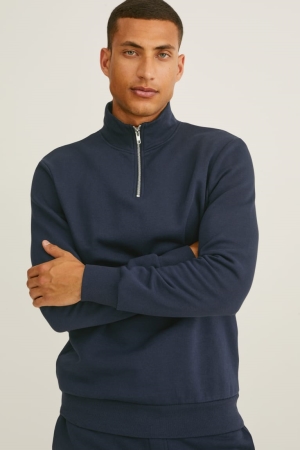 Dark Blue C&A Men's Sweatshirts | VIBWX-3048