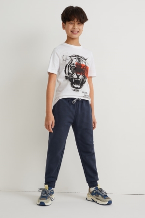 Dark Blue C&A Multipack Of 2 Joggers Boys' Trousers | QWYHL-4296