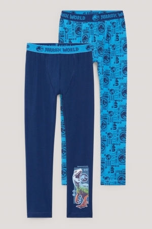 Dark Blue C&A Multipack Of 2 Jurassic World Long Pants Boys' Underwear | LUYDA-8029