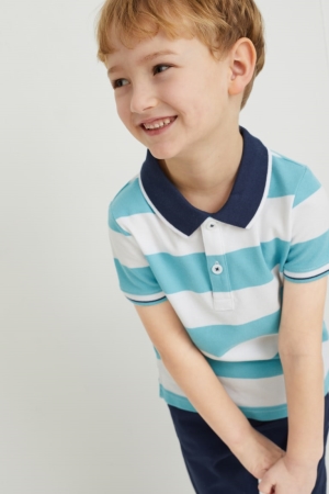 Dark Blue C&A Multipack Of 2 Polo Boys' Shirts | PZTXG-7486