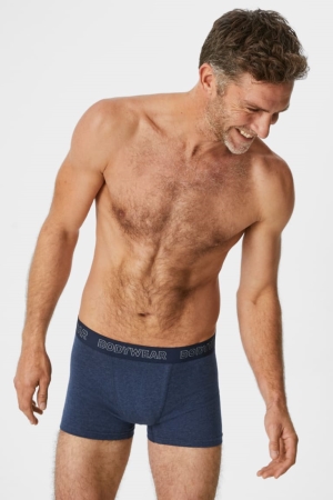 Dark Blue C&A Multipack Of 3 Trunks Organic Cotton Lycra® Men's Underwear | BOFDX-6918