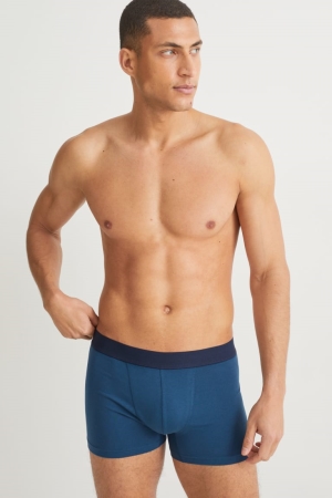 Dark Blue C&A Multipack Of 5 Trunks Organic Cotton Men's Underwear | VPNEW-3207