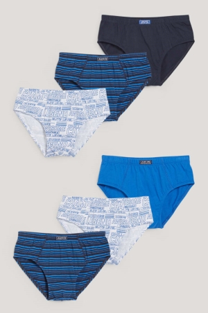 Dark Blue C&A Multipack Of 6 Briefs Organic Cotton Boys' Underwear | MROBW-1902