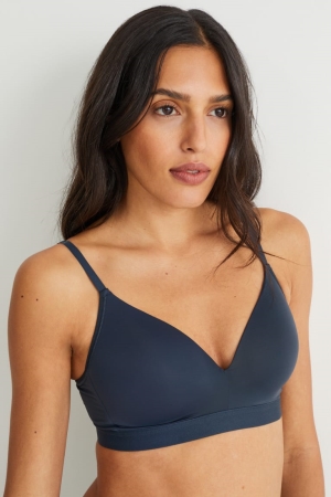 Dark Blue C&A Non-wired Bra Padded Women's Underwear | FPCBR-4062