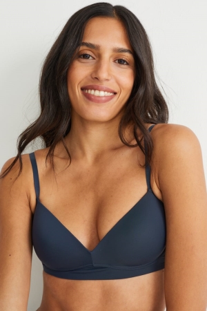 Dark Blue C&A Non-wired Bra Padded Women's Underwear | VNGTQ-9736