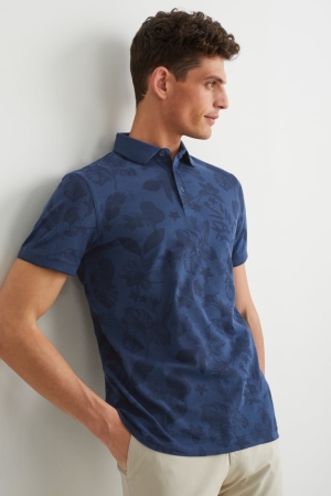 Dark Blue C&A Polo Men's Shirts | KUMXG-6827