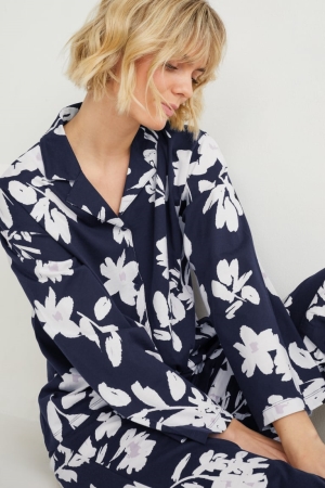 Dark Blue C&A Pyjamas Floral Women's Nightwear | VNOZG-5490