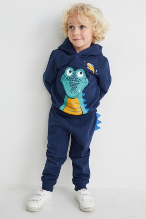 Dark Blue C&A Set And Joggers 2 Piece Girls' Hoodie | SRUPM-9542