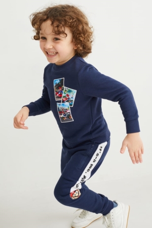 Dark Blue C&A Super Mario Joggers Boys' Trousers | TVFIE-0132