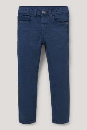 Dark Blue C&A Thermal Slim Fit Boys' Trousers | BAQWS-1240