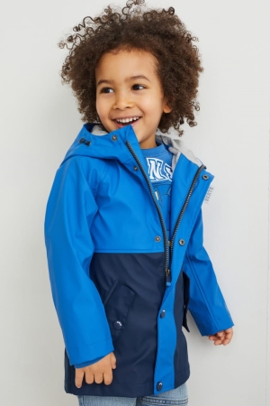 Dark Blue C&A With Hood Girls' Jackets | KQDYJ-8157