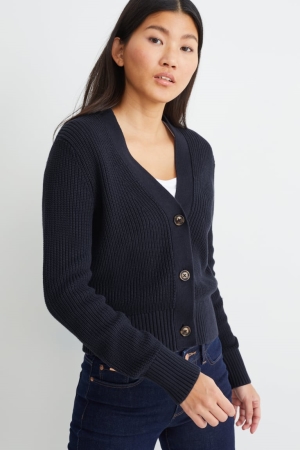 Dark Blue C&A Women's Cardigan | KQDSY-7215