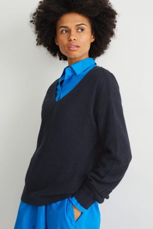 Dark Blue C&A Women's Jumper | KRIQL-5819