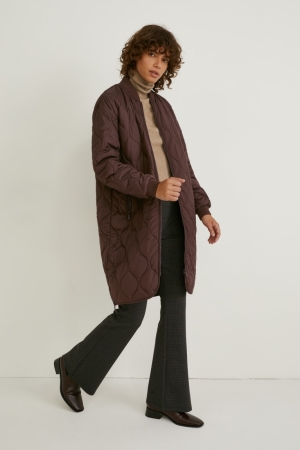 Dark Brown C&A Quilted Bionic-finish®eco Recycled Women's Jackets | ICWYD-4758