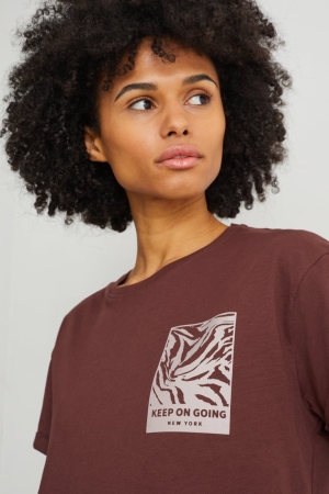 Dark Brown C&A Women's T-shirts | IVUTN-7596