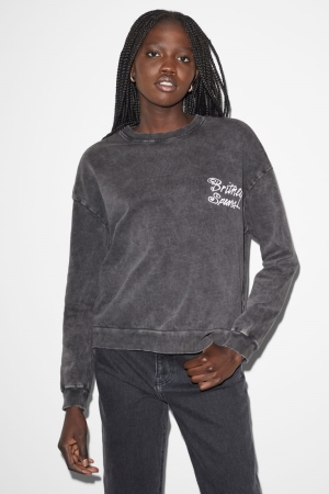 Dark Gray C&A Clockhouse Britney Spears Women's Sweatshirts | KOVMA-3628