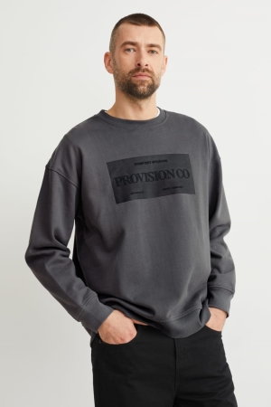 Dark Gray C&A Men's Sweatshirts | LEAXH-6097