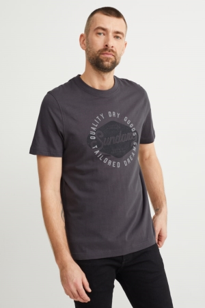 Dark Gray C&A Men's T-shirts | IQXTN-9401