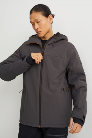 Dark Gray C&A Ski With Hood Bionic-finish®eco Men's Jackets | UXKRA-5423