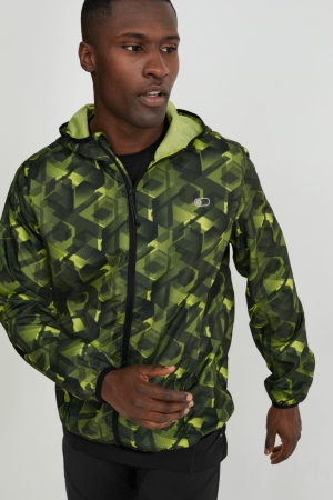 Dark Green / Black C&A Outdoor With Hood Men's Jackets | YFATE-0296