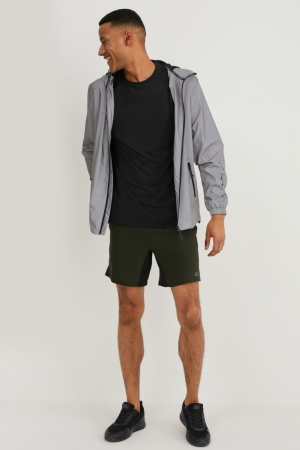 Dark Green C&A Active Men's Shorts | DHIPF-8659