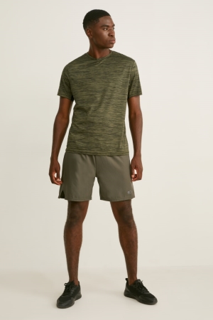 Dark Green C&A Active Men's Shorts | NZRXS-5309