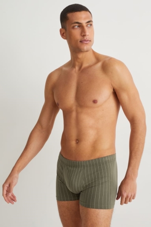 Dark Green C&A Multipack Of 3 Trunks Organic Cotton Men's Underwear | JBUND-1798