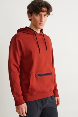 Dark Orange C&A Men's Sweatshirts | PXYBC-5381