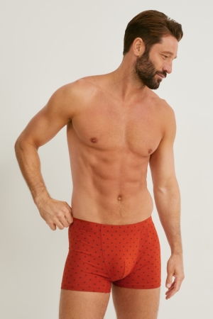 Dark Orange C&A Multipack Of 3 Trunks Organic Cotton Lycra® Men's Underwear | NWPKJ-7046