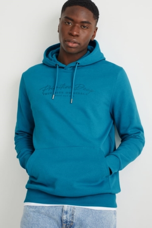 Dark Turquoise C&A Men's Sweatshirts | WCSBQ-0475