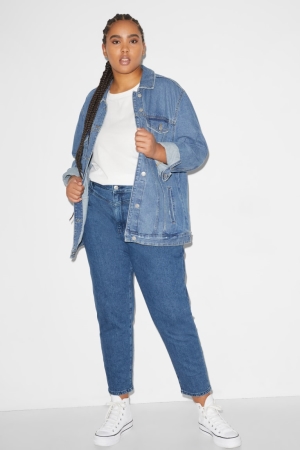 Denim Blue C&A Clockhouse Mom High Waist Women's Jeans | ZXVHW-7240