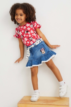 Denim Blue C&A Minnie Mouse Denim Girls' Skirts | FDQUR-0731