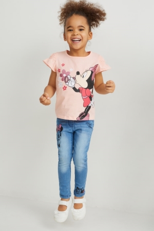 Denim Blue C&A Minnie Mouse Jegging Girls' Jeans | LFRPE-8629