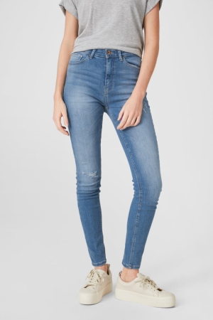 Denim Blue C&A Only Skinny Women's Jeans | ZBVNS-2135