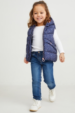 Denim Blue C&A Skinny Thermal Girls' Jeans | BTUZS-9354