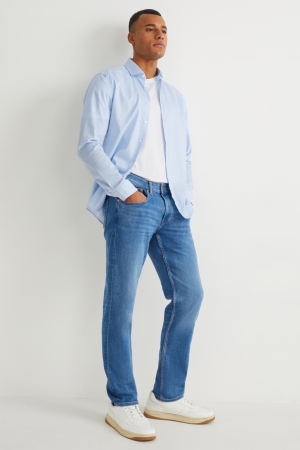 Denim Blue C&A Slim Flex Jog Denim With Organic Cotton Men's Jeans | TQYVE-4175